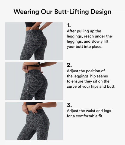 Halara UltraSculpt™ Leopard Print High Waisted Scrunch Butt Lifting Tummy Control Training Leggings with Pockets