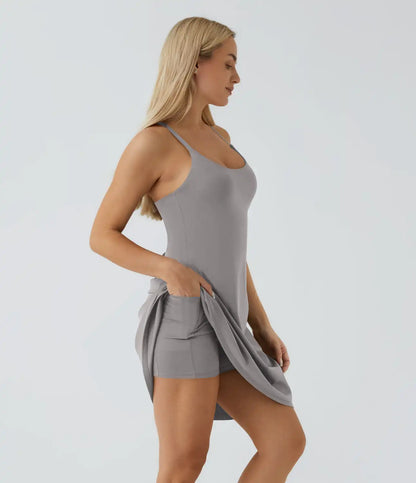 SoftlyZero™ Airy Cut Out 2-in-1 Pocket InstantCool Longer Active Dress