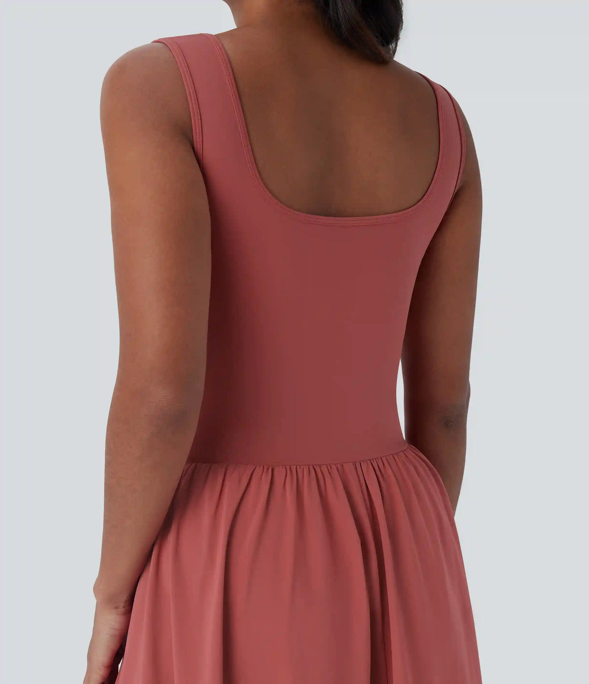 Breezeful™ Sleeveless Cut Out Quick Dry Maxi Casual Dress-Front and Back Wearable