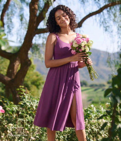 Padded Midi Casual Dress A-D Cups