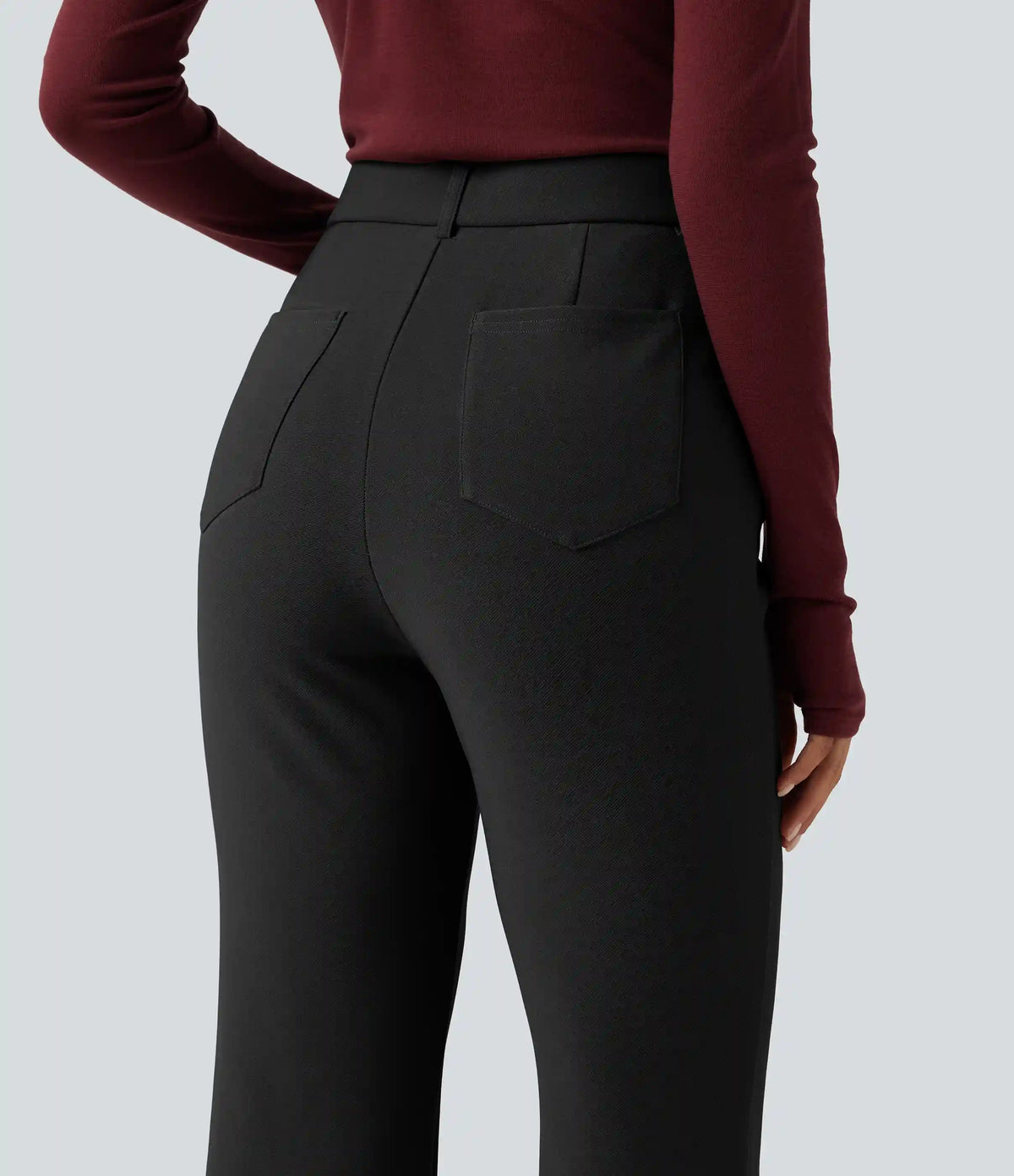 High Waisted Bootcut Work Pants with Pockets