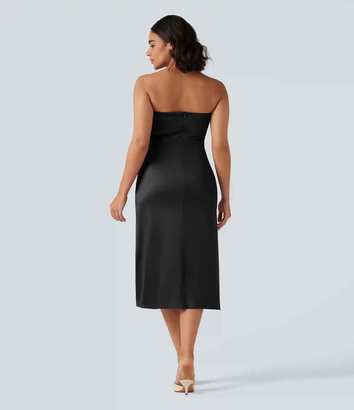 Tube 2-in-1 Bodycon Satin Midi Party Dress
