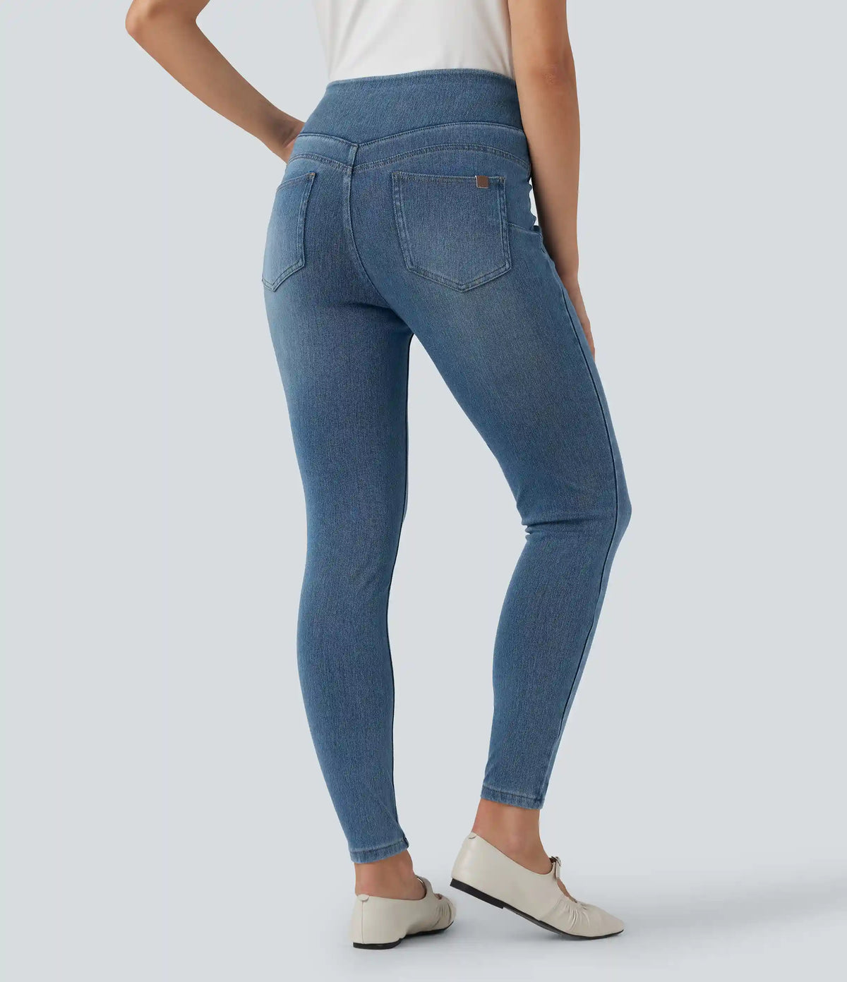 Halara Flex™ High Waisted Denim Casual Skinny 7/8 Leggings with Pockets