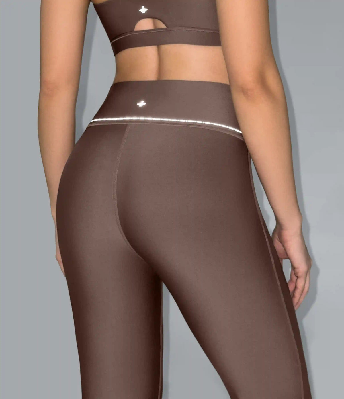 Reflective High Waisted Bootcut Sheen Training Leggings with Pockets