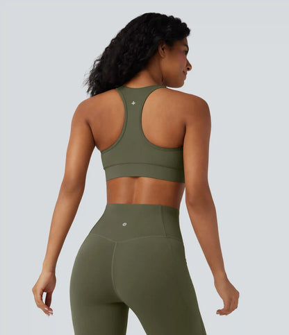 Halara UltraSculpt™ Light Support V Neck Racerback Workout Sports Bra