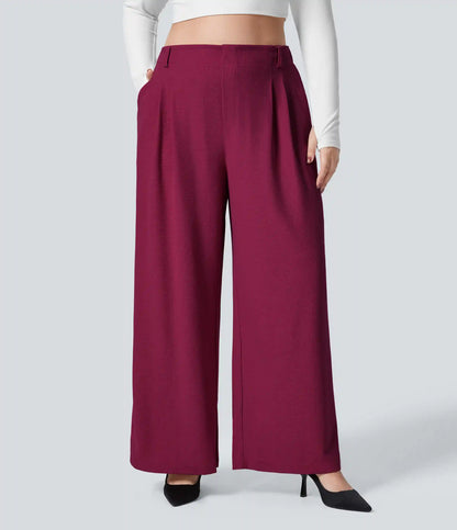 Halara Flex™ High Waisted Pocket Wide Leg Waffle Work Plus Size Pants