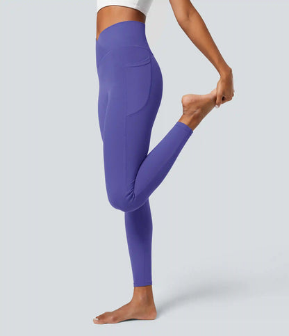 SoftlyZero™ Crossover Pocket Plain Leggings