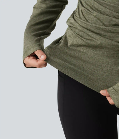 Off Shoulder Long Sleeve Yoga Sports Top