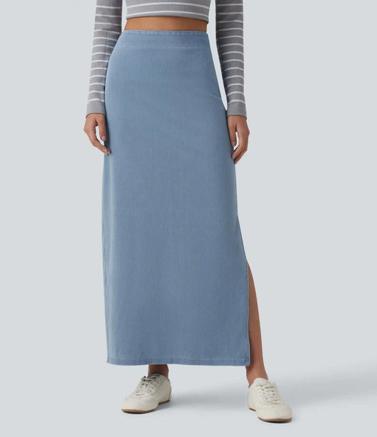 Halara Flex™ High Waisted Tummy Control Denim Maxi Casual Skirt