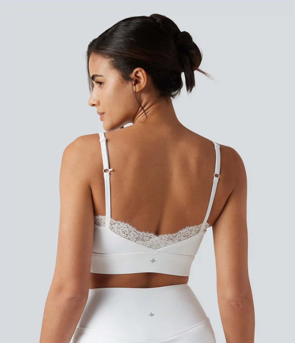 SoftlyZero™ Airy Light Support Sweetheart Neck Contrast Lace Built-in Bra InstantCool Workout Sports Bra-UPF50+