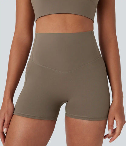 Halara UltraSculpt™ High Waisted Butt Lifting Tummy Control Pocket Shaping Training Biker Shorts 3''