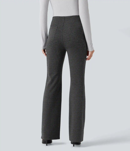 Halara Flex™ High Waisted Houndstooth Flare Work Pants with Pockets