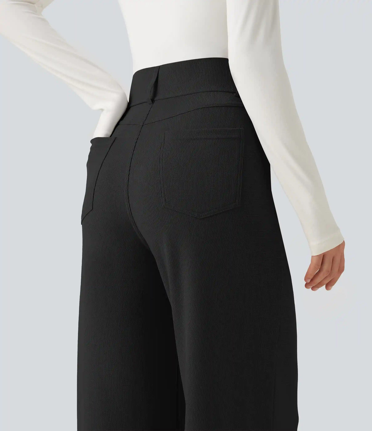 Halara Flex™ High Waisted Straight Leg Waffle Work Pants with Pockets