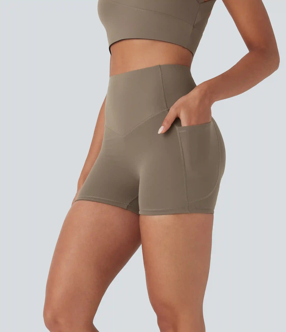 Halara UltraSculpt™ High Waisted Butt Lifting Tummy Control Pocket Shaping Training Biker Shorts 3''