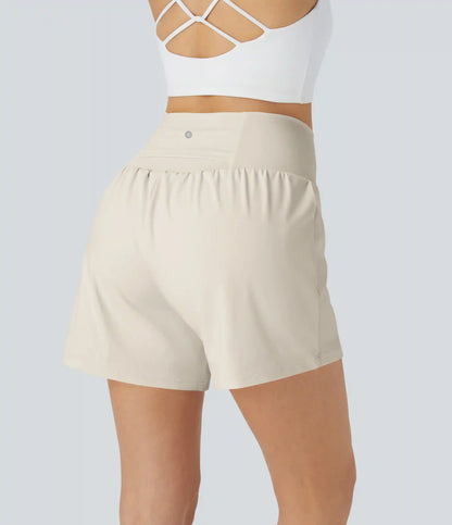 SoftlyZero™ Airy Super High Waisted 2-in-1 InstantCool Yoga Shorts 5'' with Pockets-Longer Length