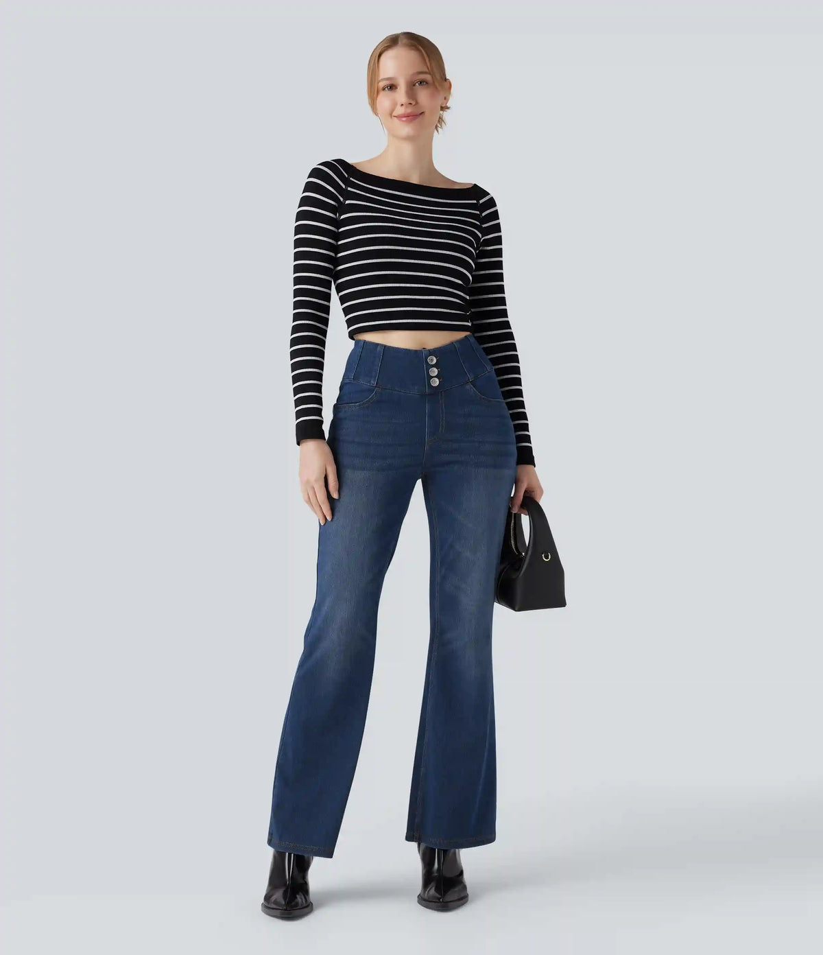 Halara Flex™ High Waisted Bootcut Casual Jeans with Pockets