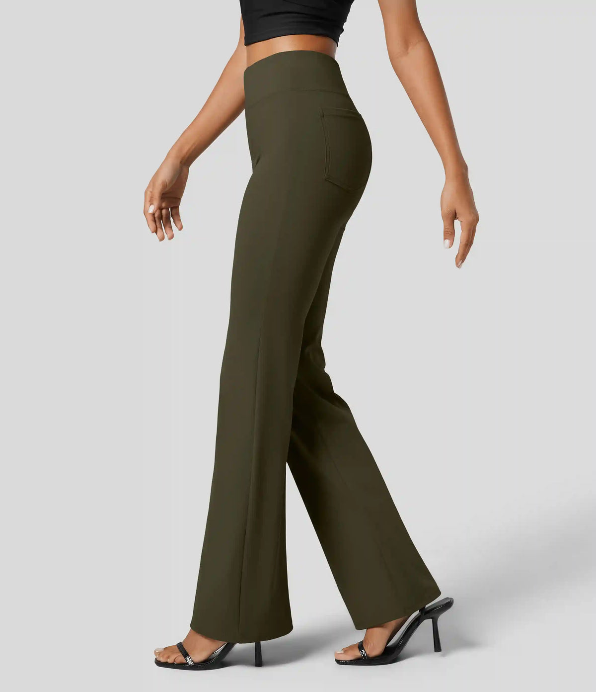 Halara Flex™ High Waisted Back Side Pocket Slight Flare Work Pants