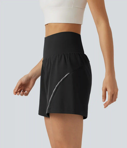 SoftlyZero™ Airy Reflective High Waisted 2-in-1 InstantCool Yoga Shorts 5'' with Pockets