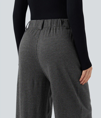 Halara Flex™ High Waisted Houndstooth Work Baggy Pants with Pockets