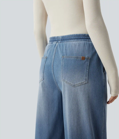 Halara Flex™ Mid Rise Drawstring Casual Sweatpants Jeans with Pockets