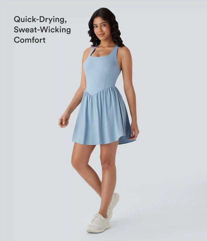Breezeful™ Corset 2-in-1 Pocket Mini Quick Dry Flowy Pickleball Active Dress-Longer Legnth