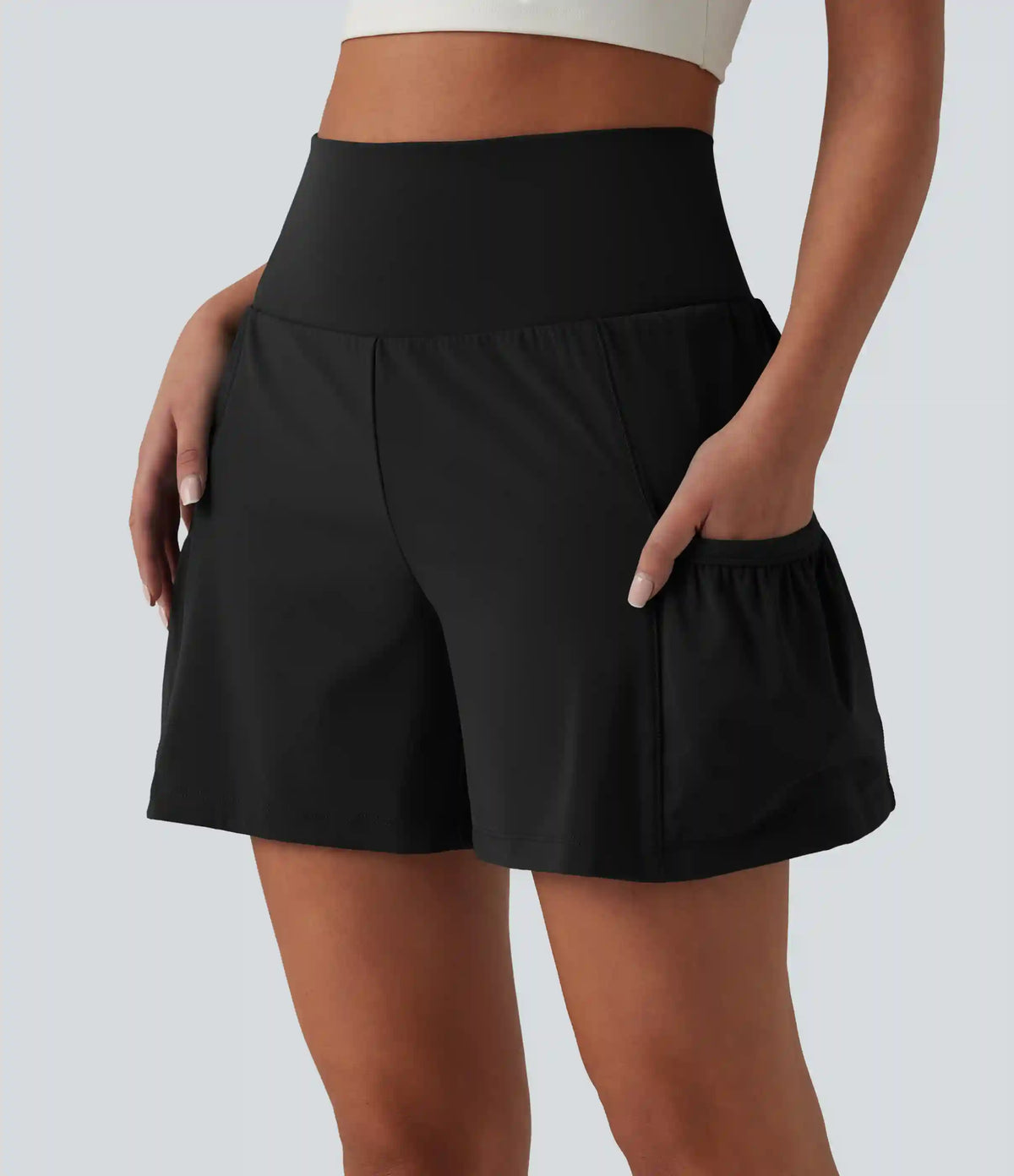 SoftlyZero™ Airy High Waisted Tummy Control 2-in-1 InstantCool Workout Shorts 5'' with Pockets