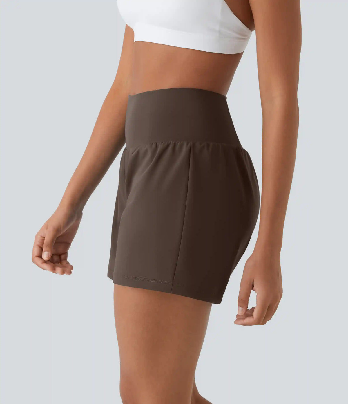 SoftlyZero™ Airy Super High Waisted 2-in-1 InstantCool Yoga Shorts 5'' with Pockets-Longer Length