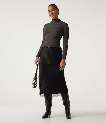 Mock Neck Long Sleeve Work Sweater