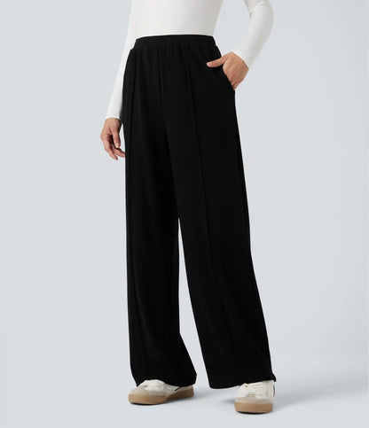 High Waisted Drawstring Thermal Casual Baggy Pants with Pockets