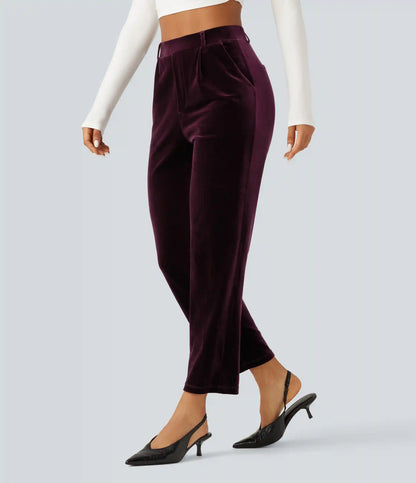 Halara Flex™ High Waisted Velvet Work Pants with Pockets