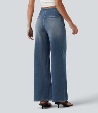 Halara Flex™ High Waisted Wide Leg Casual Jeans with Pockets