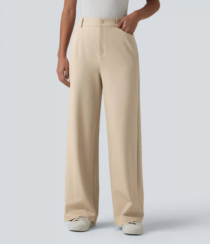 Halara Flex™ High-waisted Herringbone Work Straight Leg Pants with Pockets