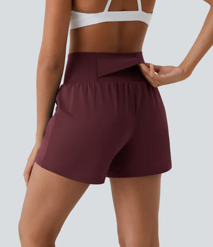 SoftlyZero™ Airy Super High Waisted 2-in-1 InstantCool Yoga Shorts 5'' with Pockets-Longer Length