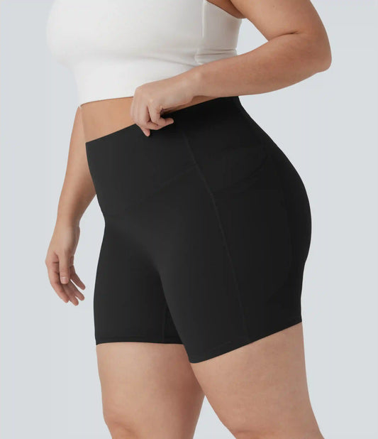Plus Size Halara UltraSculpt™ High Waisted Tummy Control Shaping Training Biker Shorts 5'' with Pockets