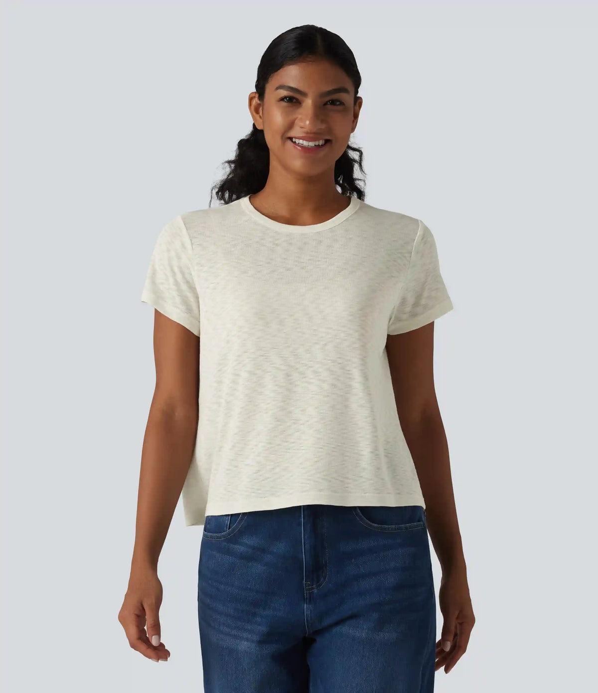 Round Neck Short Sleeve Casual T-Shirt