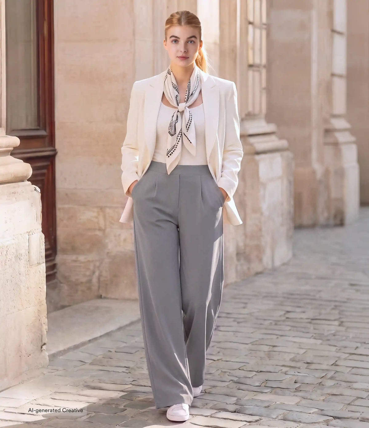 Halara Flex™ High Waisted Body Sculpt Waist-Slimming Pocket Wide Leg Micro Waffle Work Pants
