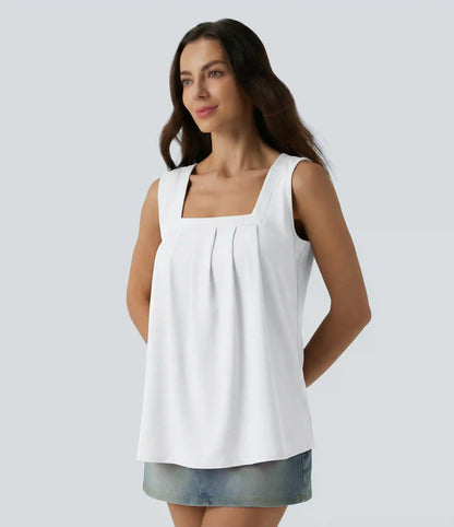 Square Neck Casual Tank Top