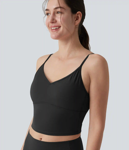SoftlyZero™ Plush Low Support Crisscross Backless Built-in Bra Workout Sports Bra