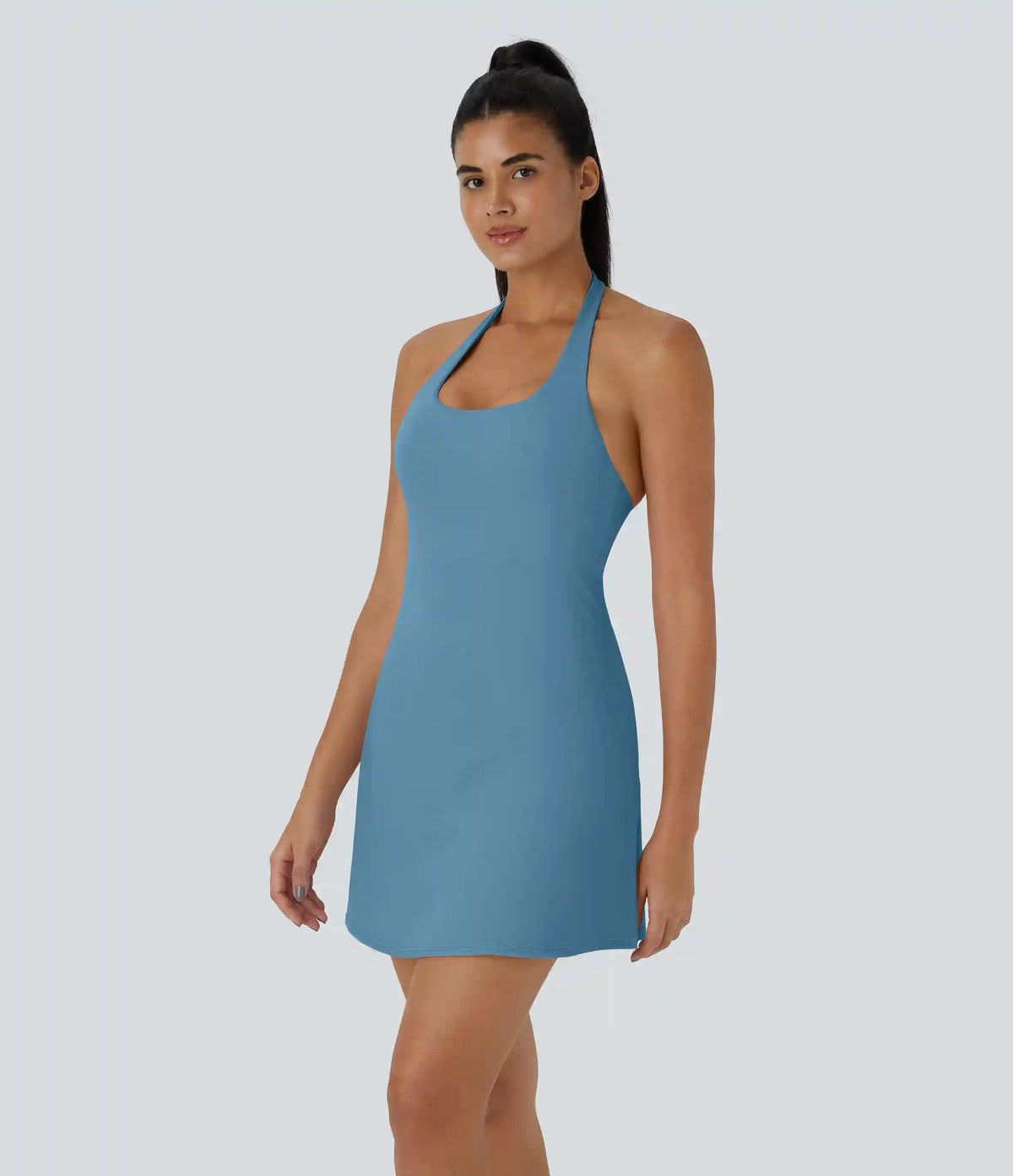 SoftlyZero™ Plush Halter 2-in-1 Pocket Mini Slip Active Dress