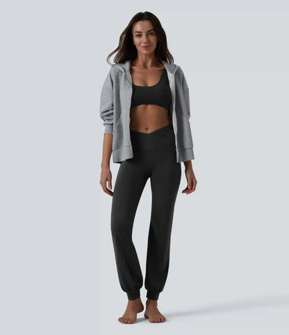 SoftlyZero™ High Waisted Crossover Dance Joggers with Pockets