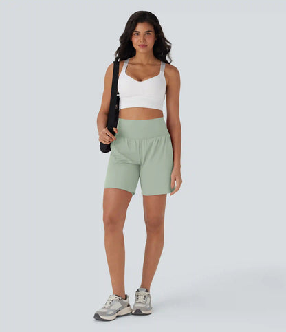 SoftlyZero™ Airy Super High Waisted 2-in-1 InstantCool Yoga Shorts 7" with Pockets
