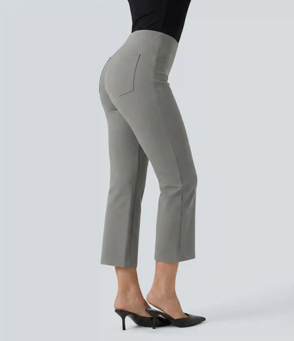 Halara Flex™ High-waisted Cropped Work Flare Pants with Pockets