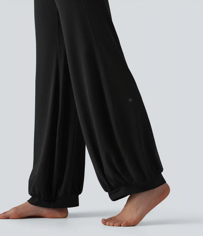 SoftlyZero™ High Waisted Drawstring Dance Balloon Pants with Pockets