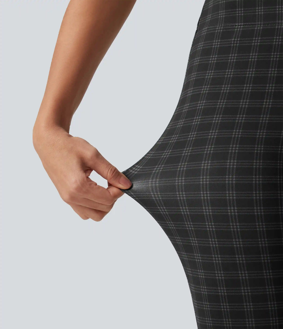 Halara Flex™ High Waisted Plaid Bootcut Work Pants with Pockets