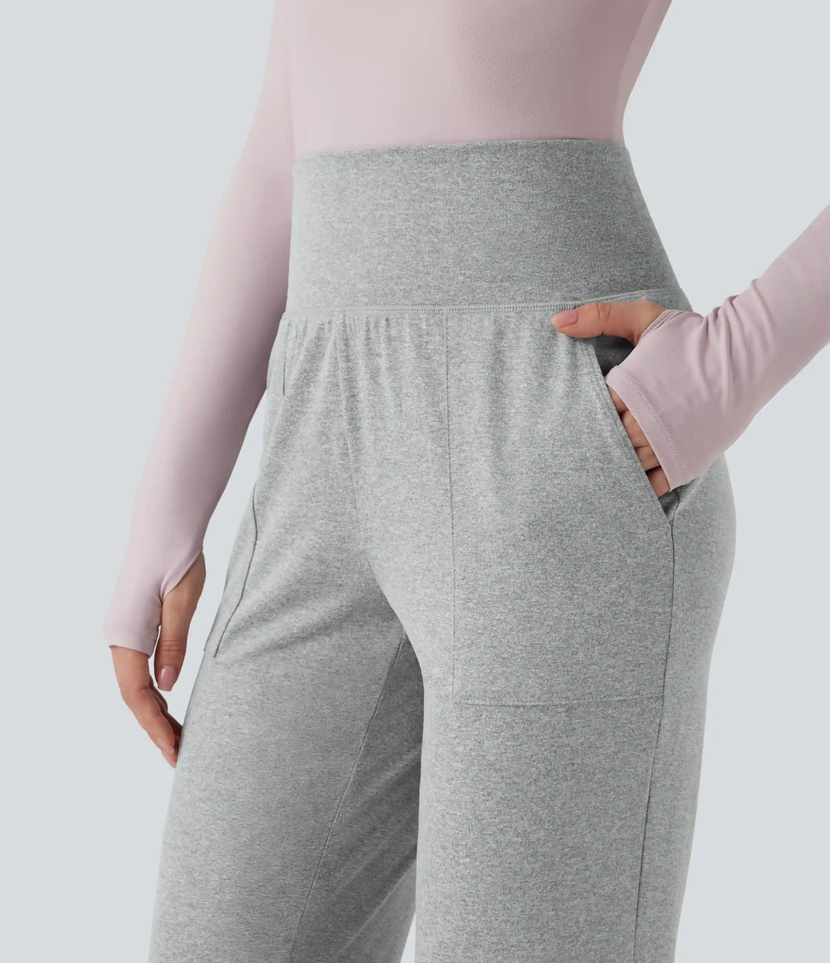 High Waisted Tapered Yoga Joggers with Pockets