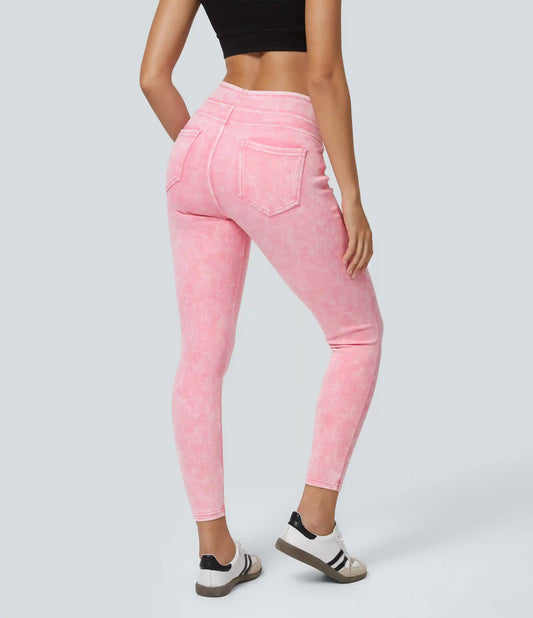 Halara Flex™ High Waisted Pocket Colorful Denim Casual Leggings