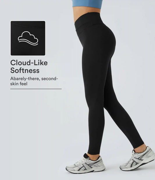 SoftlyZero™ Crossover Color Block Leggings