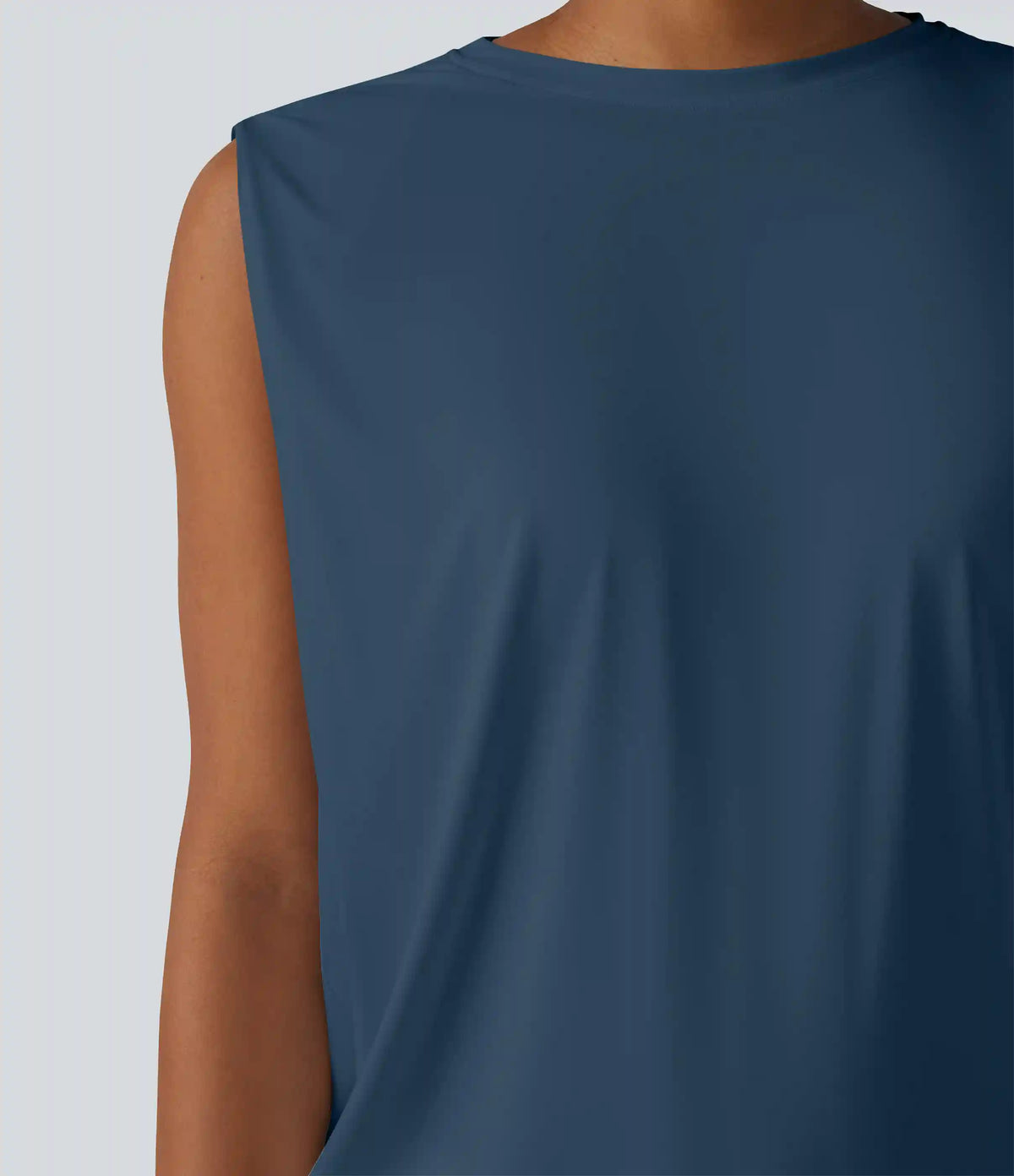 Round Neck Crossover InstantCool Yoga Tank Top-UPF50+