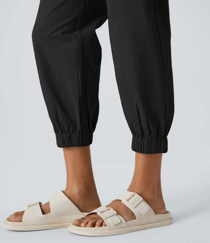 Mid Rise Casual Joggers with Pockets