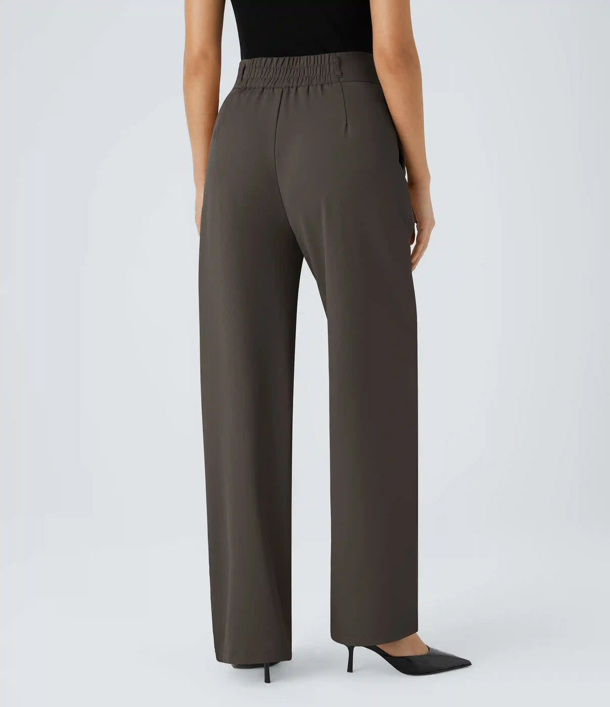 Halara Flex™ High Waisted Zipper Pocket Shirred Straight Leg Work Pants